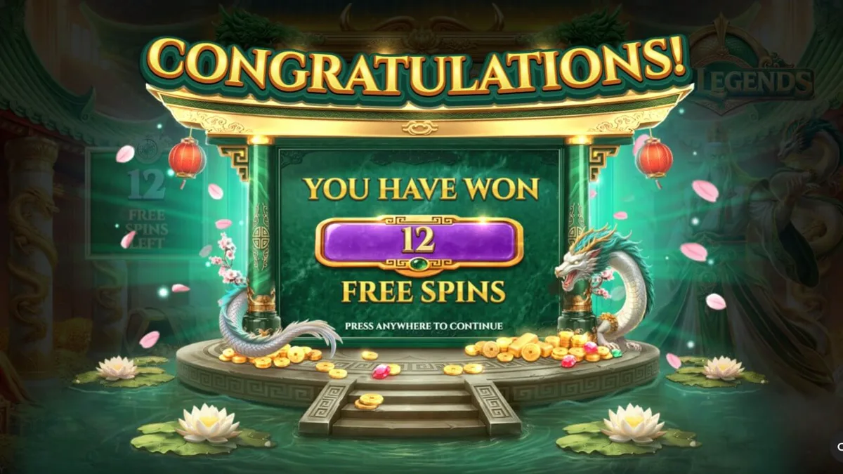 Tampilan visual slot Jade Legends dengan naga dan elemen giok yang memukau